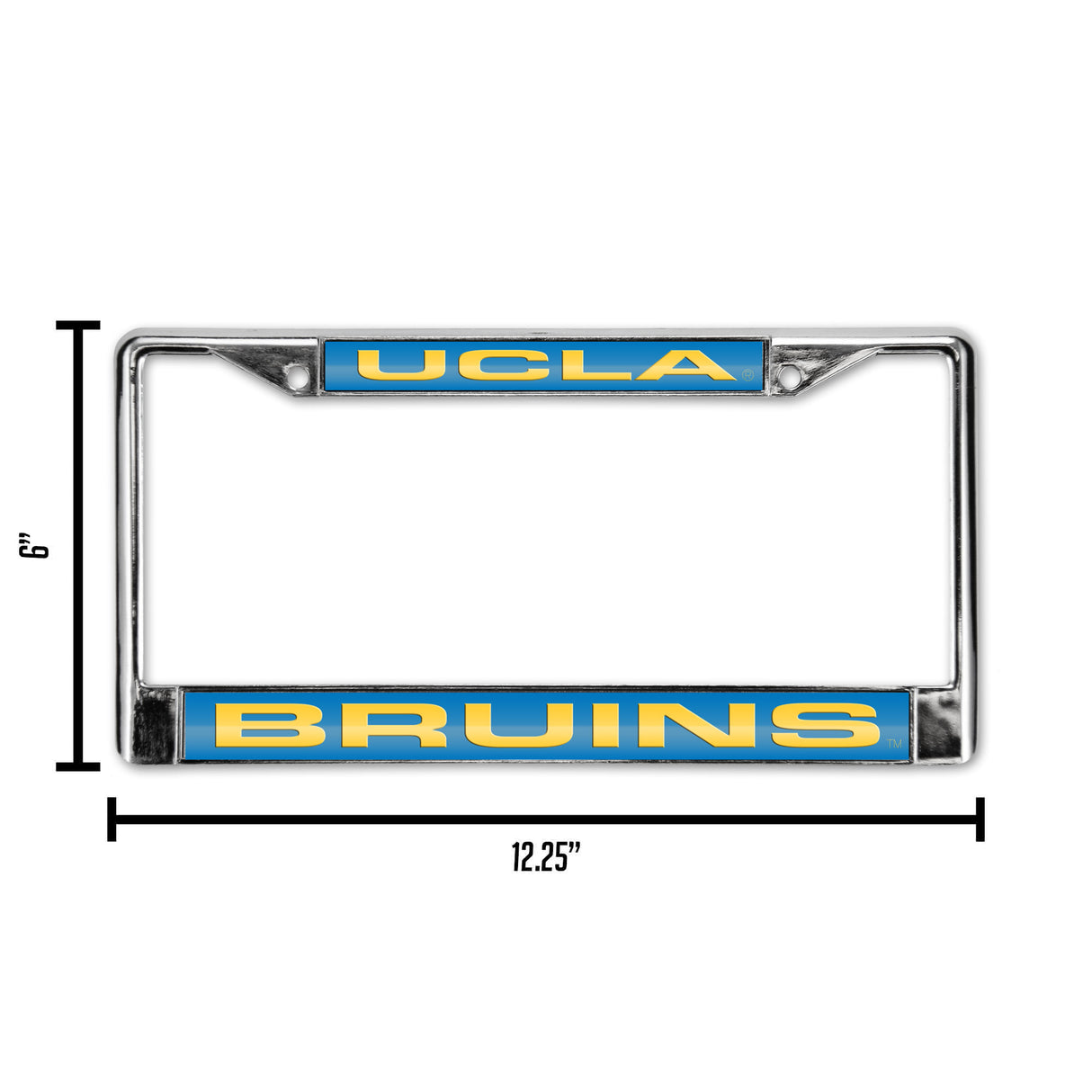 NCAA UCLA Bruins Laser Cut Chrome License Plate Frame Fan Gear NCAA UCLA Bruins