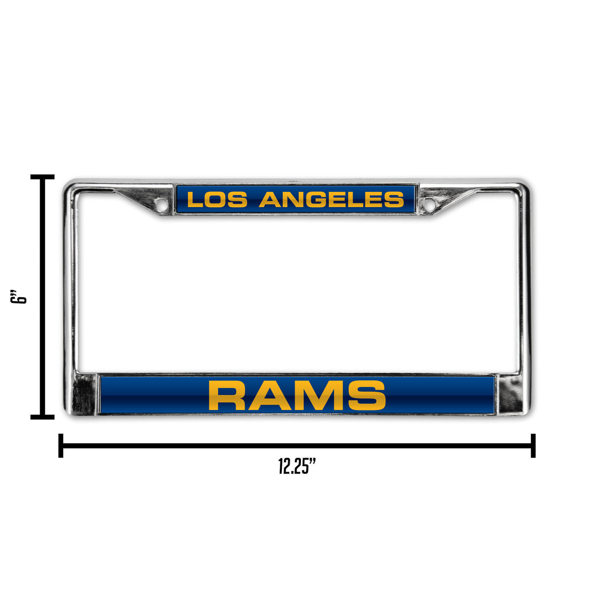 NFL Los Angeles Rams Laser Cut Chrome License Plate Frame Fan Gear NFL Los Angeles Rams