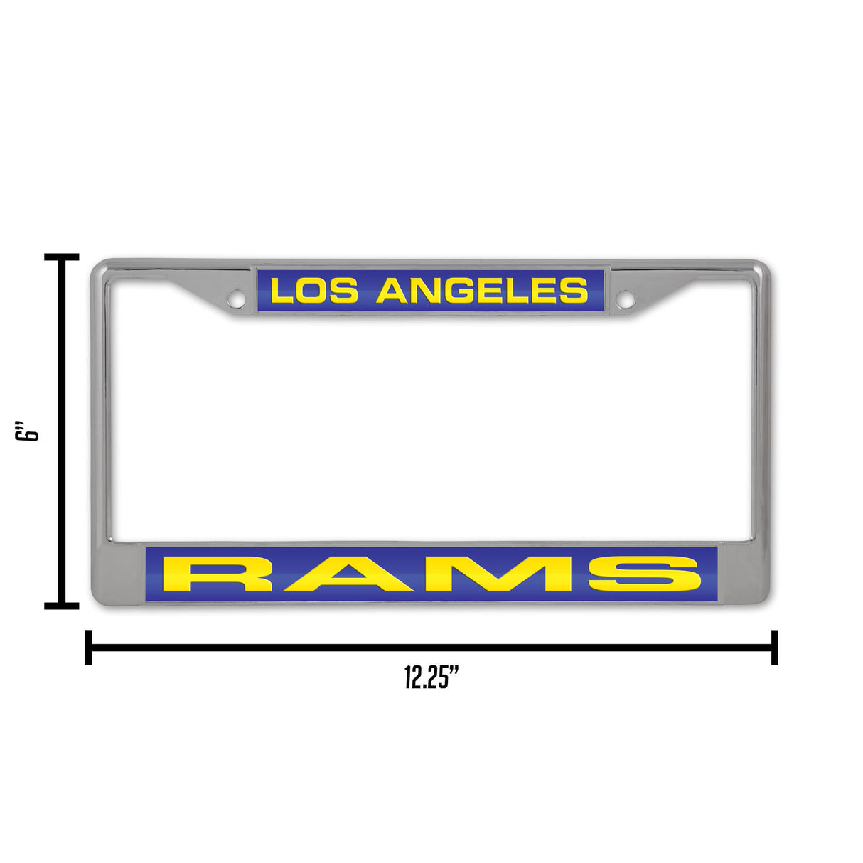 NFL Los Angeles Rams Laser Cut Chrome License Plate Frame Fan Gear NFL Los Angeles Rams