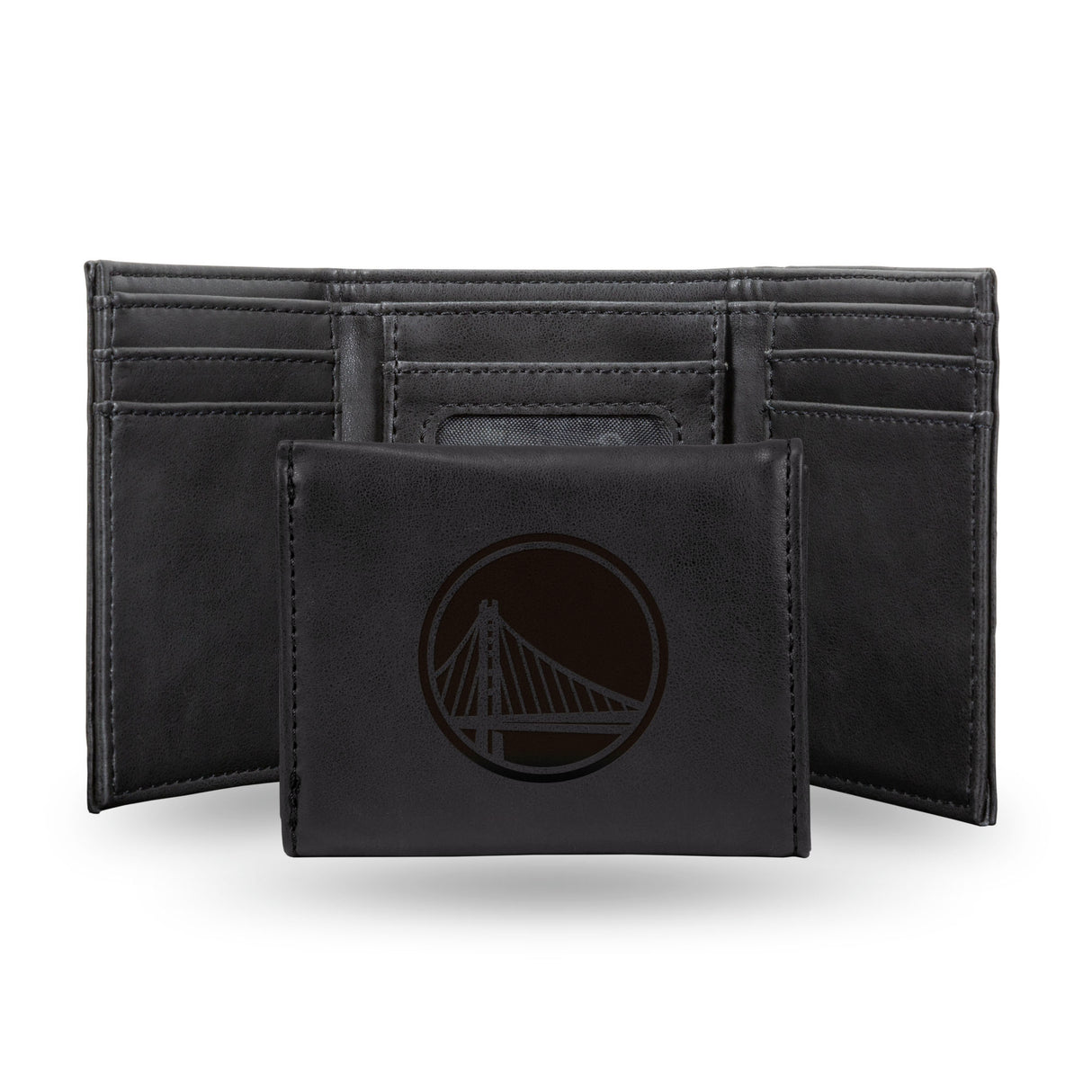 NBA Golden State Warriors Laser Engraved Trifold Wallet Fan Gear NBA Golden State Warriors