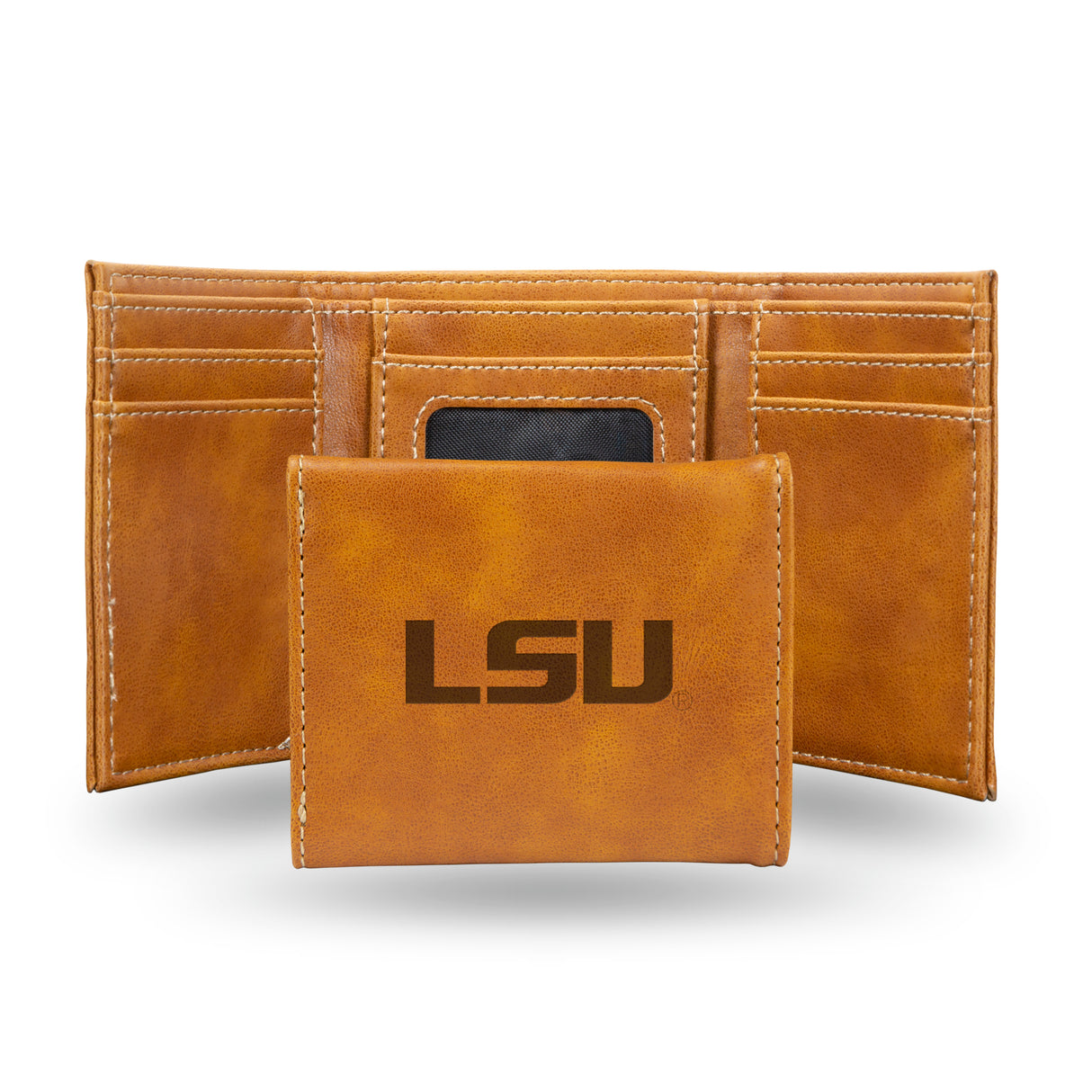 NCAA LSU Tigers Laser Engraved Tri-Fold Wallet Fan Gear NCAA LSU Tigers