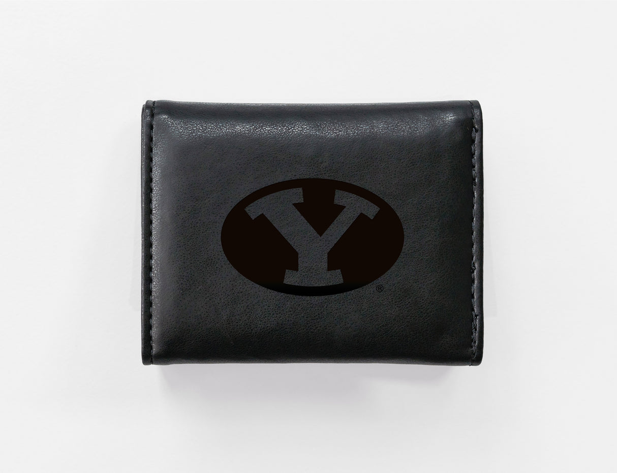 NCAA BYU Cougars Laser Engraved Tri-Fold Wallet Fan Gear NCAA BYU Cougars