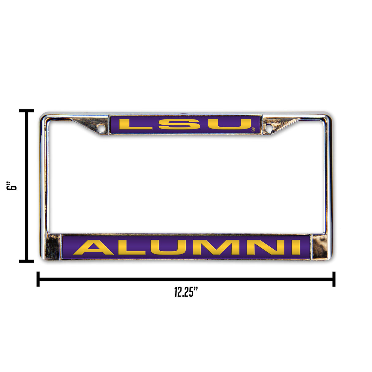 NCAA LSU Tigers Laser Cut Chrome License Plate Frame Fan Gear NCAA LSU Tigers