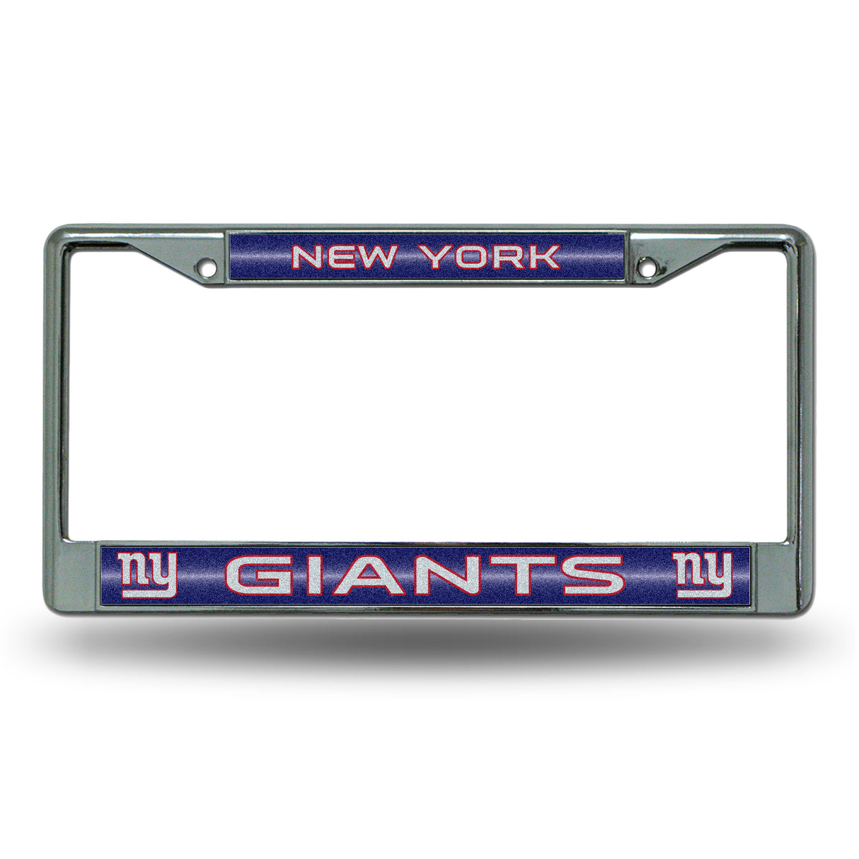 NFL New York Giants Chrome Glitter License Plate Frame Fan Gear NFL New York Giants