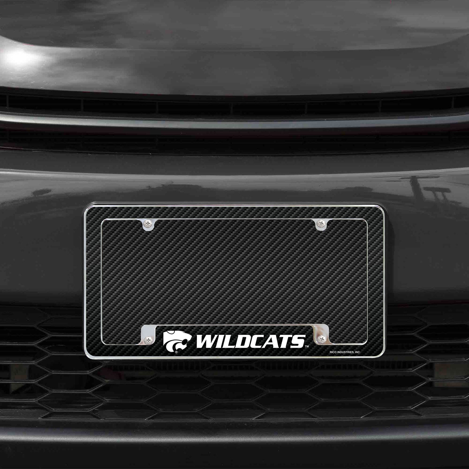 NCAA Kansas State Wildcats - KSU All Over Chrome Frame Fan Gear NCAA Kansas State Wildcats