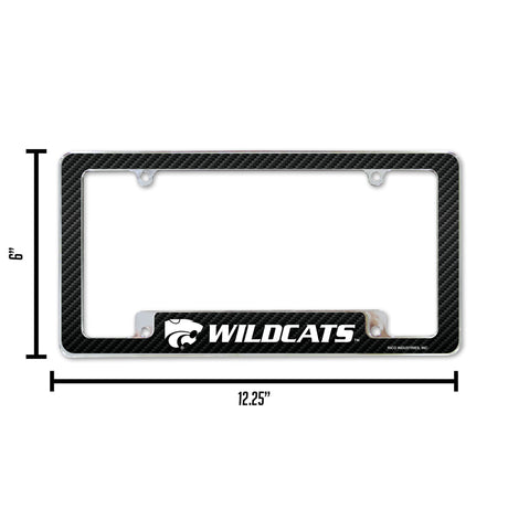 NCAA Kansas State Wildcats - KSU All Over Chrome License Plate Frame Fan Gear NCAA Kansas State Wildcats