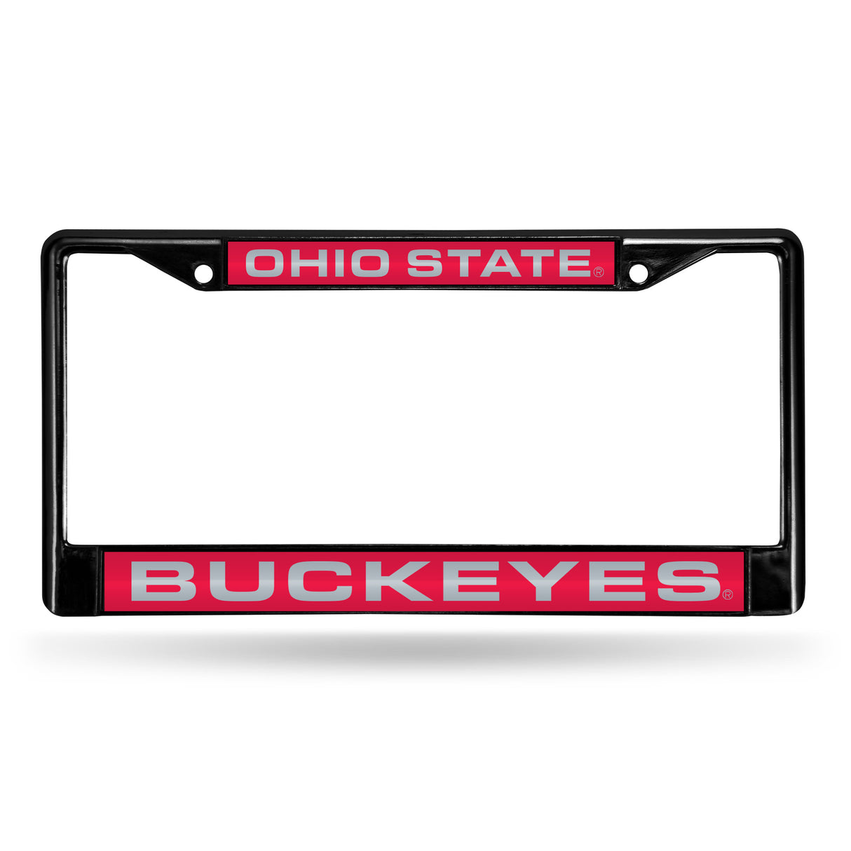 NCAA Ohio State Buckeyes Laser Cut Black Chrome License Plate Frame Fan Gear NCAA Ohio State Buckeyes
