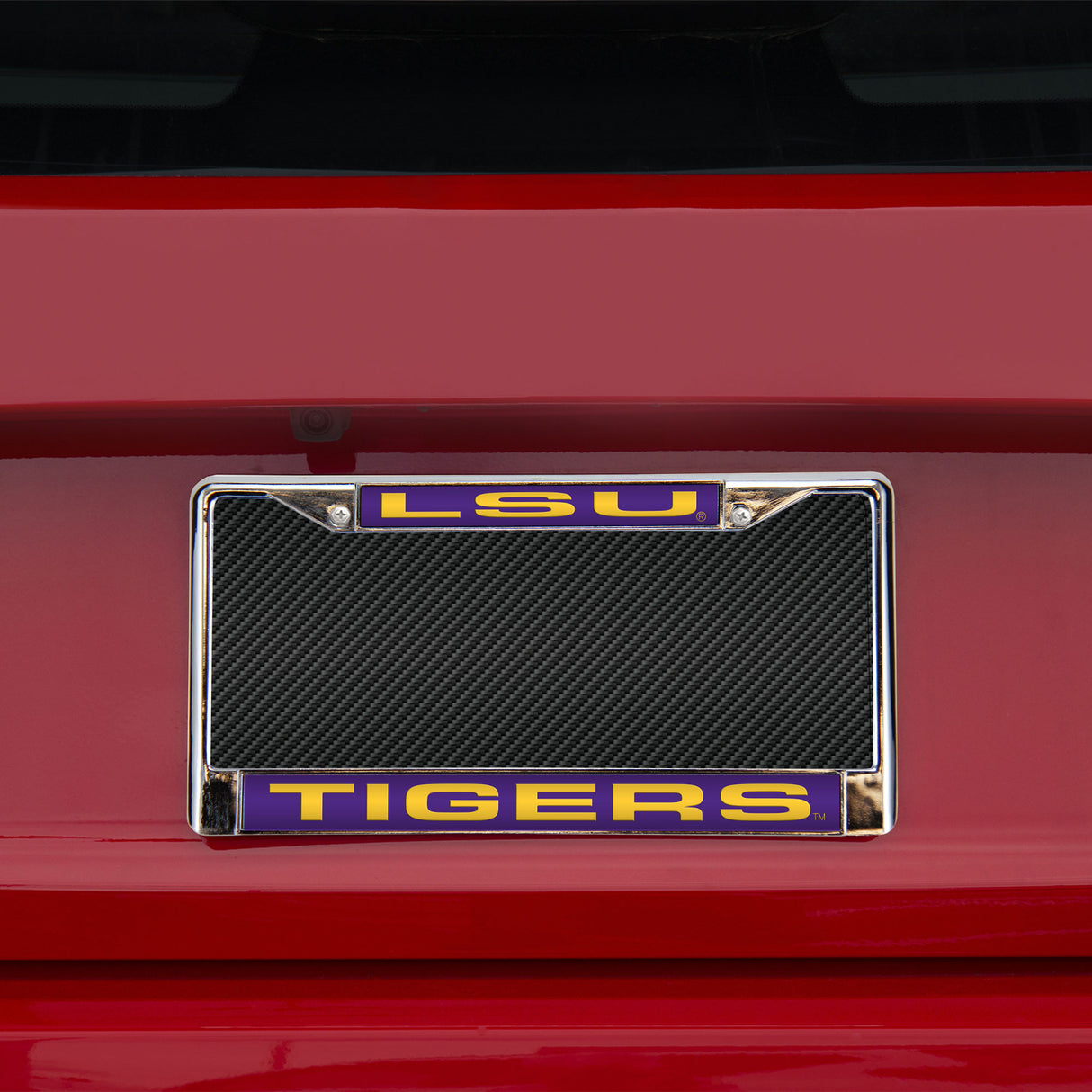NCAA LSU Tigers Laser Cut Chrome License Plate Frame Fan Gear NCAA LSU Tigers