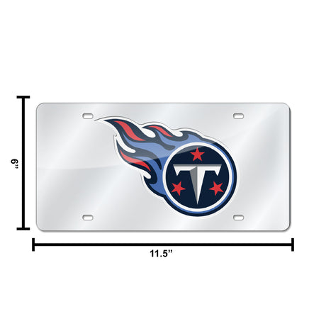 NFL Tennessee Titans Laser Cut Silver License Plate Tag Fan Gear NFL Tennessee Titans