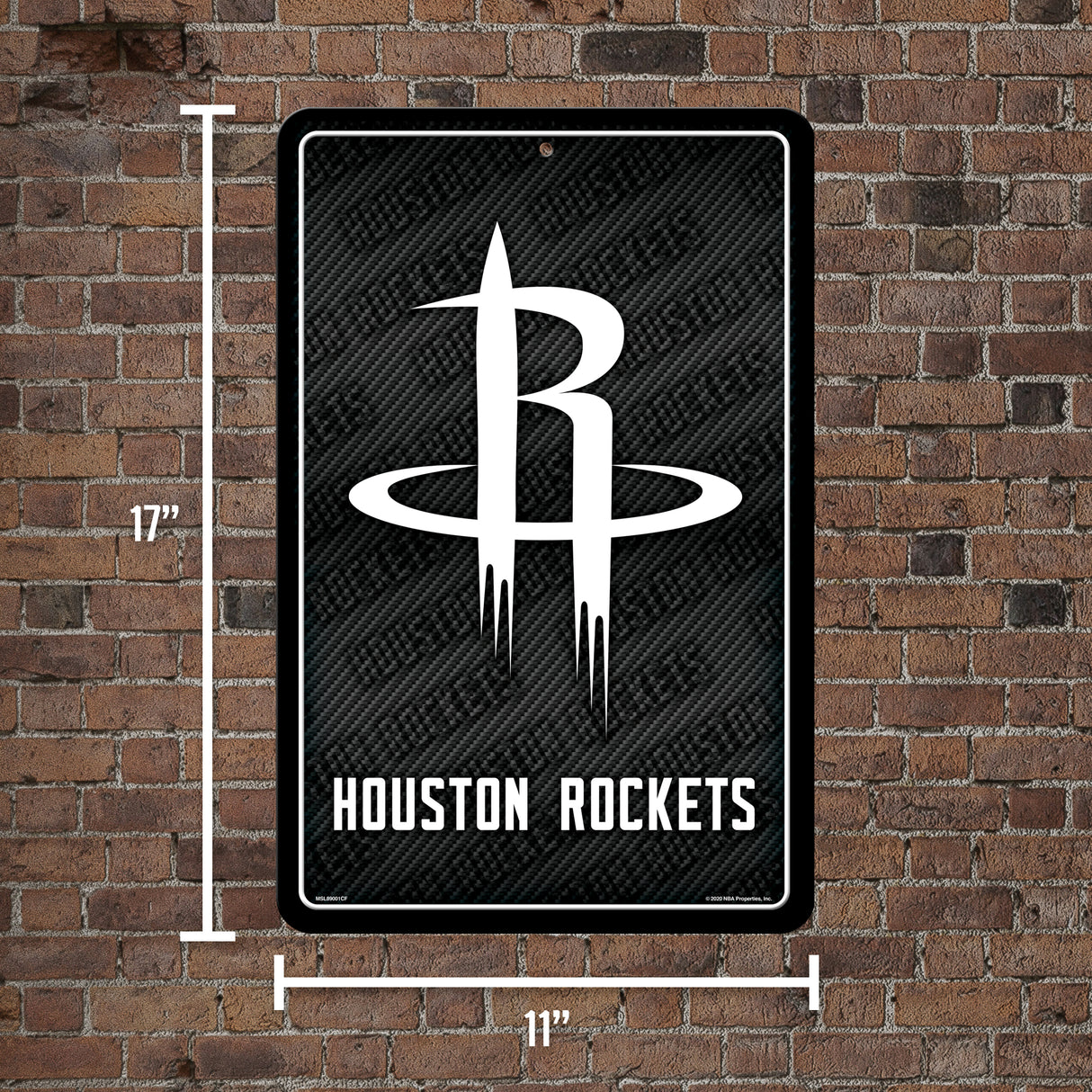 NBA Houston Rockets Large Metal Sign Fan Gear NBA Houston Rockets