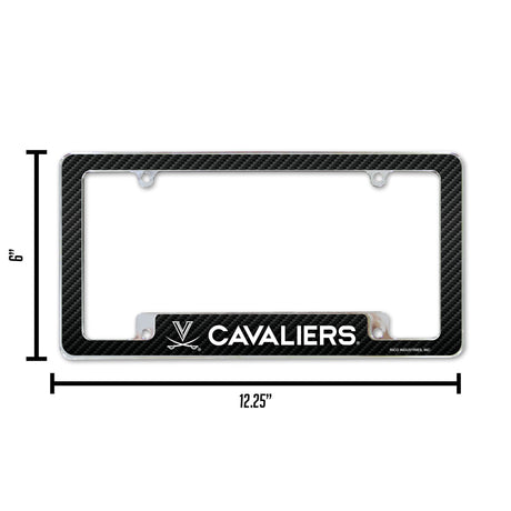 NCAA Virginia Cavaliers All Over Chrome License Plate Frame Fan Gear NCAA Virginia Cavaliers