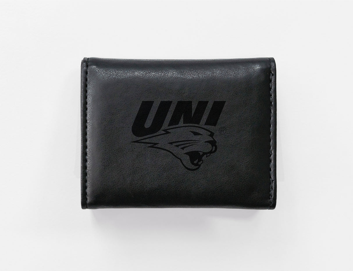 NCAA Northern Iowa Panthers Laser Engraved Tri-Fold Wallet Fan Gear NCAA Northern Iowa Panthers