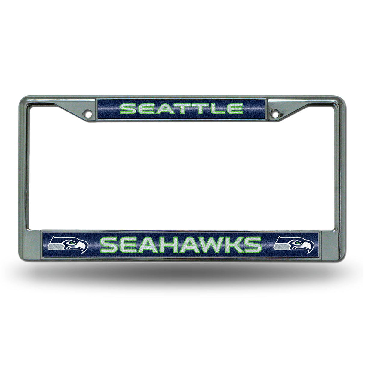 NFL Seattle Seahawks Chrome Glitter License Plate Frame Fan Gear NFL Seattle Seahawks