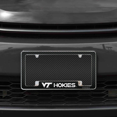 NCAA Virginia Tech Hokies All Over Chrome License Plate Frame Fan Gear NCAA Virginia Tech Hokies