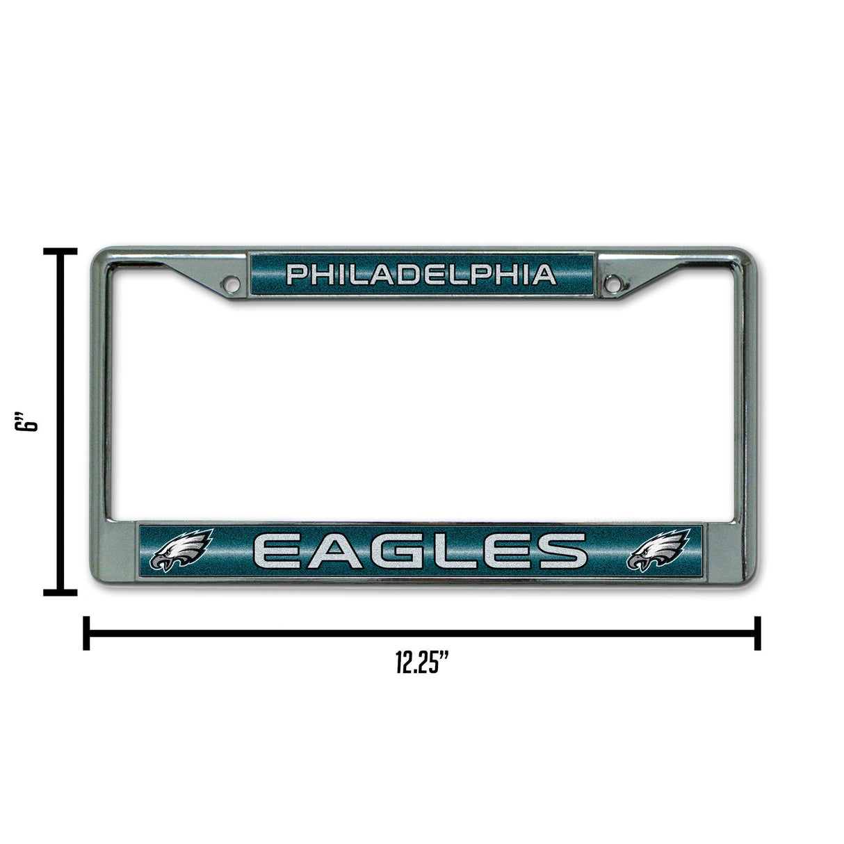 NFL Philadelphia Eagles Chrome Glitter License Plate Frame Fan Gear NFL Philadelphia Eagles