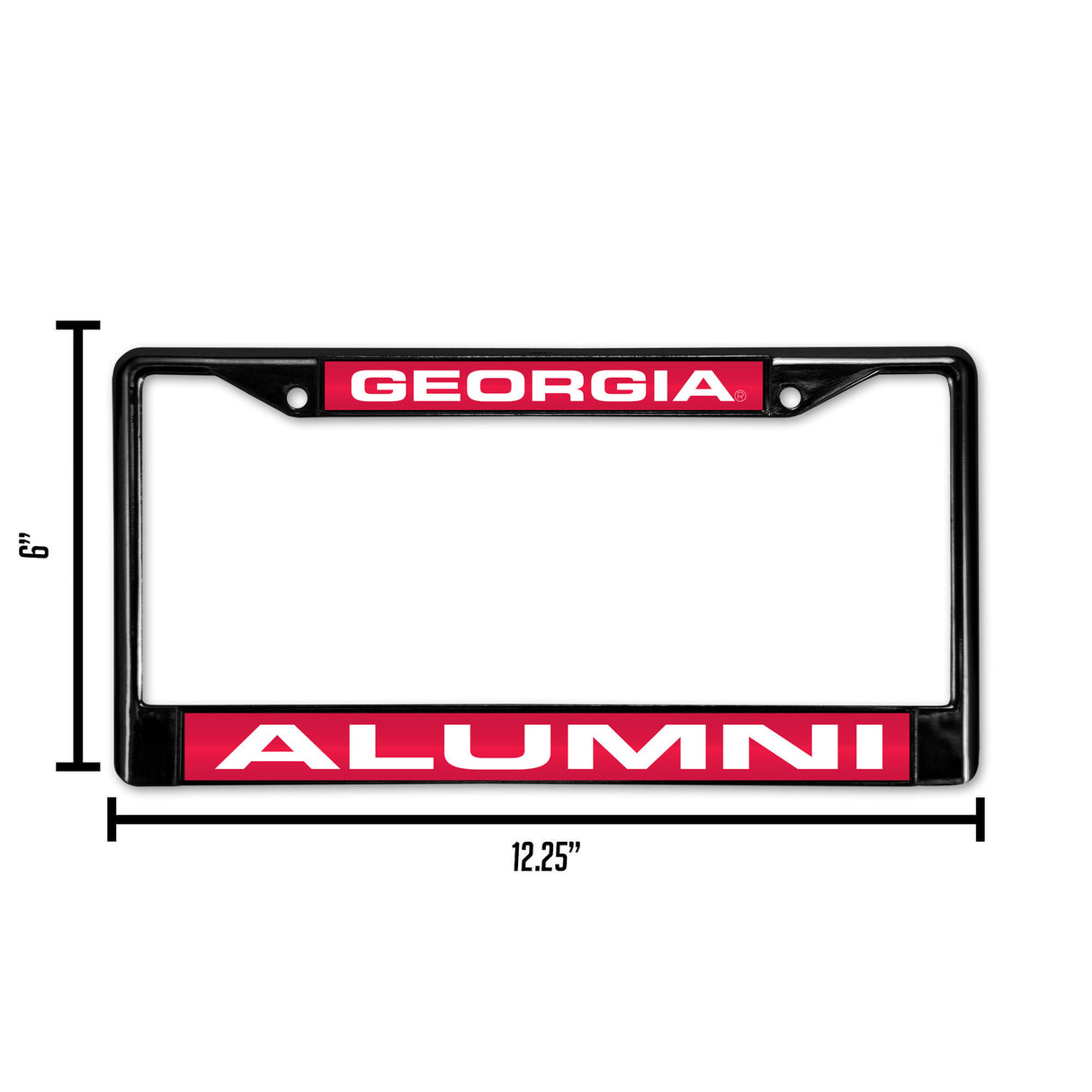 NCAA Georgia Bulldogs Laser Cut Black Chrome License Plate Frame Fan Gear NCAA Georgia Bulldogs