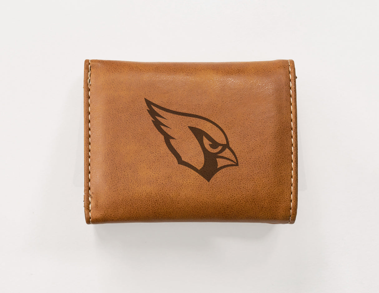 NFL Arizona Cardinals Laser Engraved Trifold Wallet Fan Gear NFL Arizona Cardinals