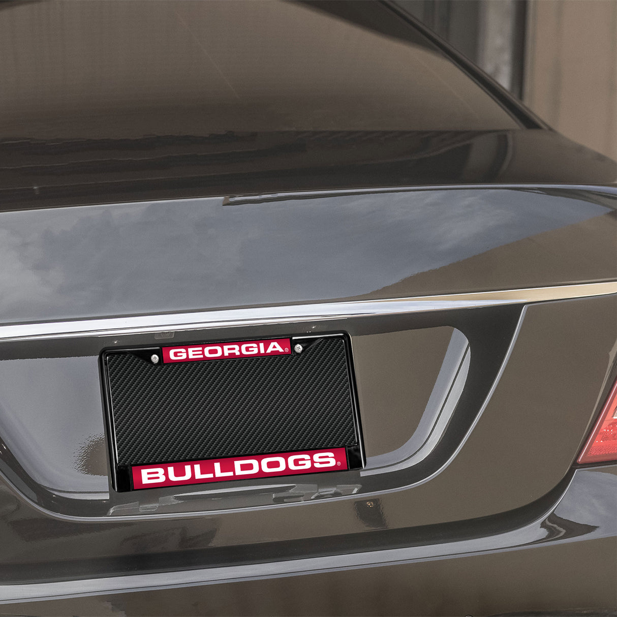 NCAA Georgia Bulldogs Laser Cut Black Chrome License Plate Frame Fan Gear NCAA Georgia Bulldogs