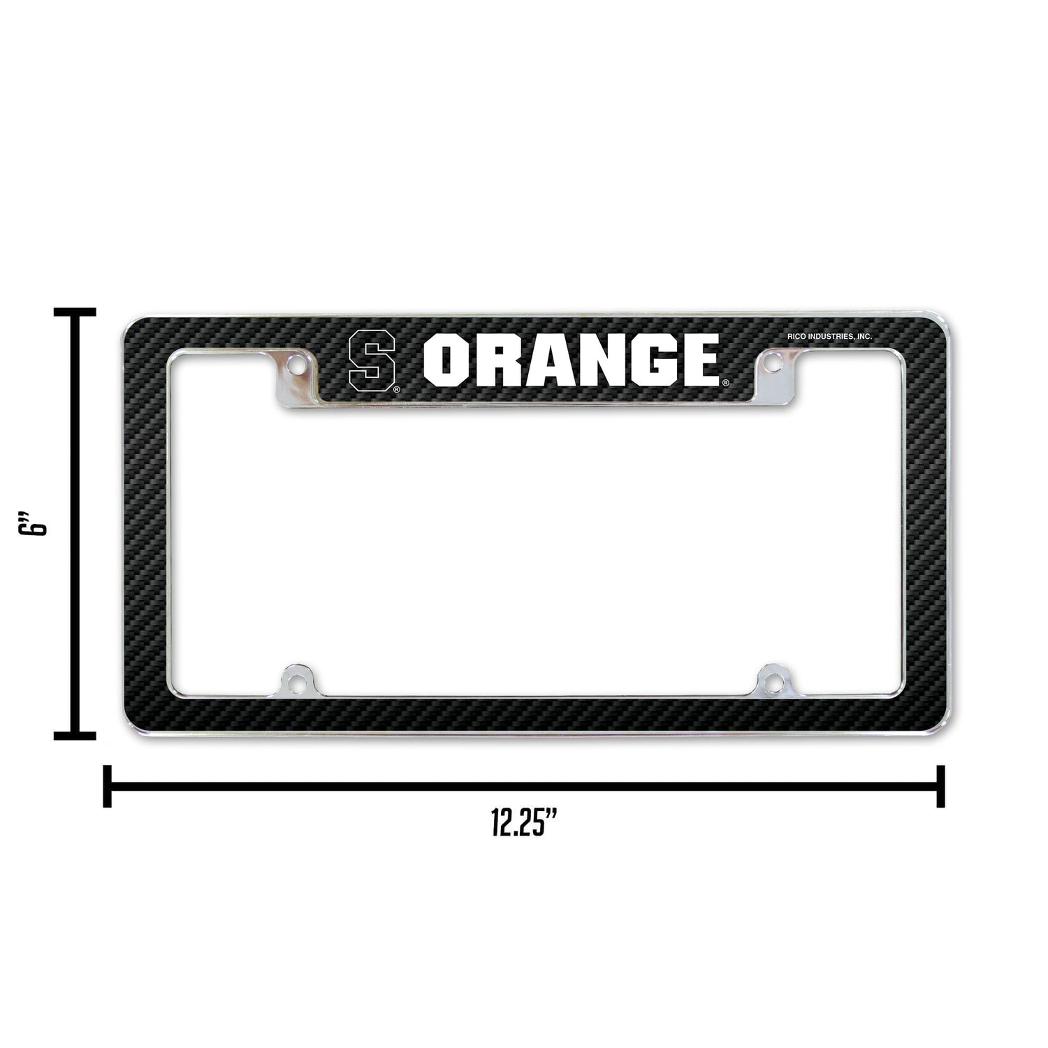 NCAA Syracuse Orange All Over Chrome License Plate Frame Fan Gear NCAA Syracuse Orange