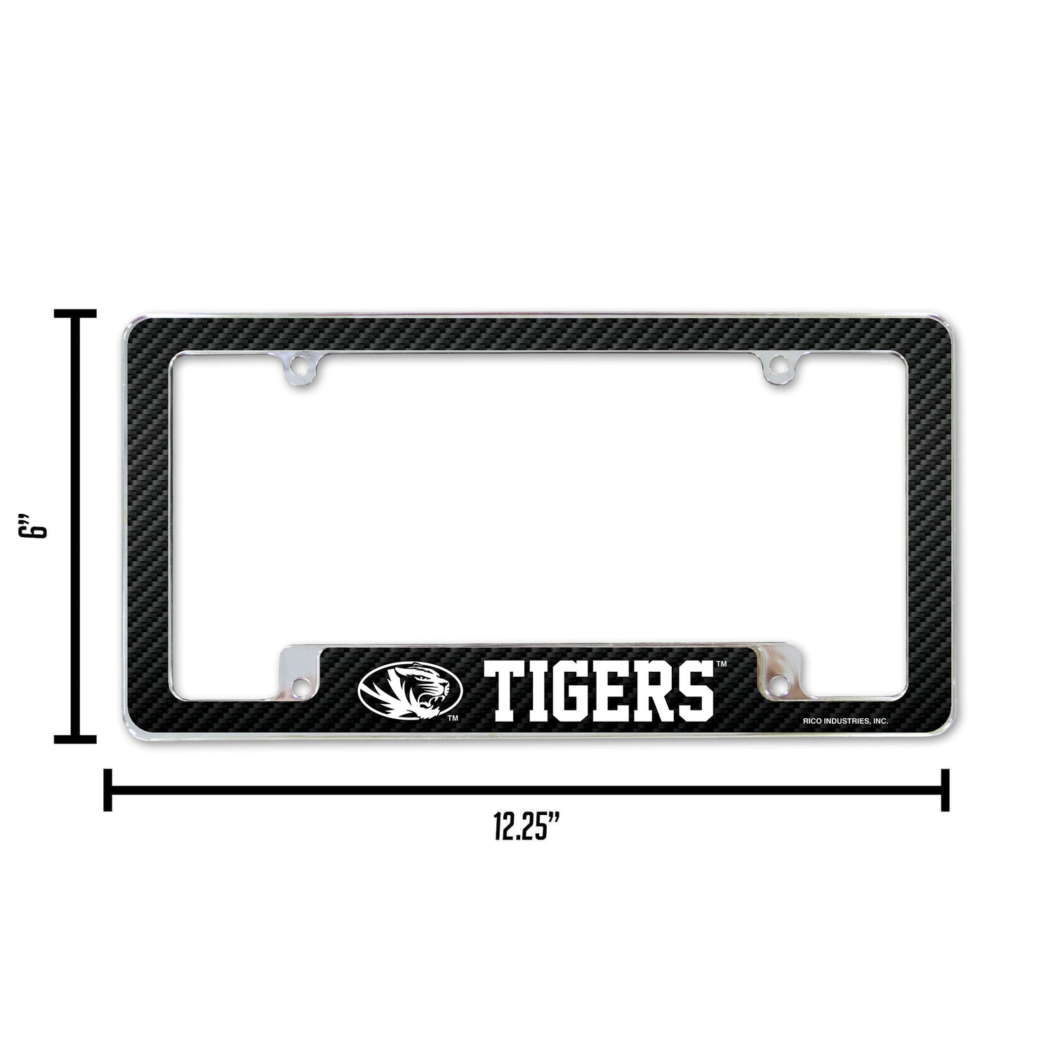NCAA Missouri Tigers All Over Chrome License Plate Frame Fan Gear NCAA Missouri Tigers