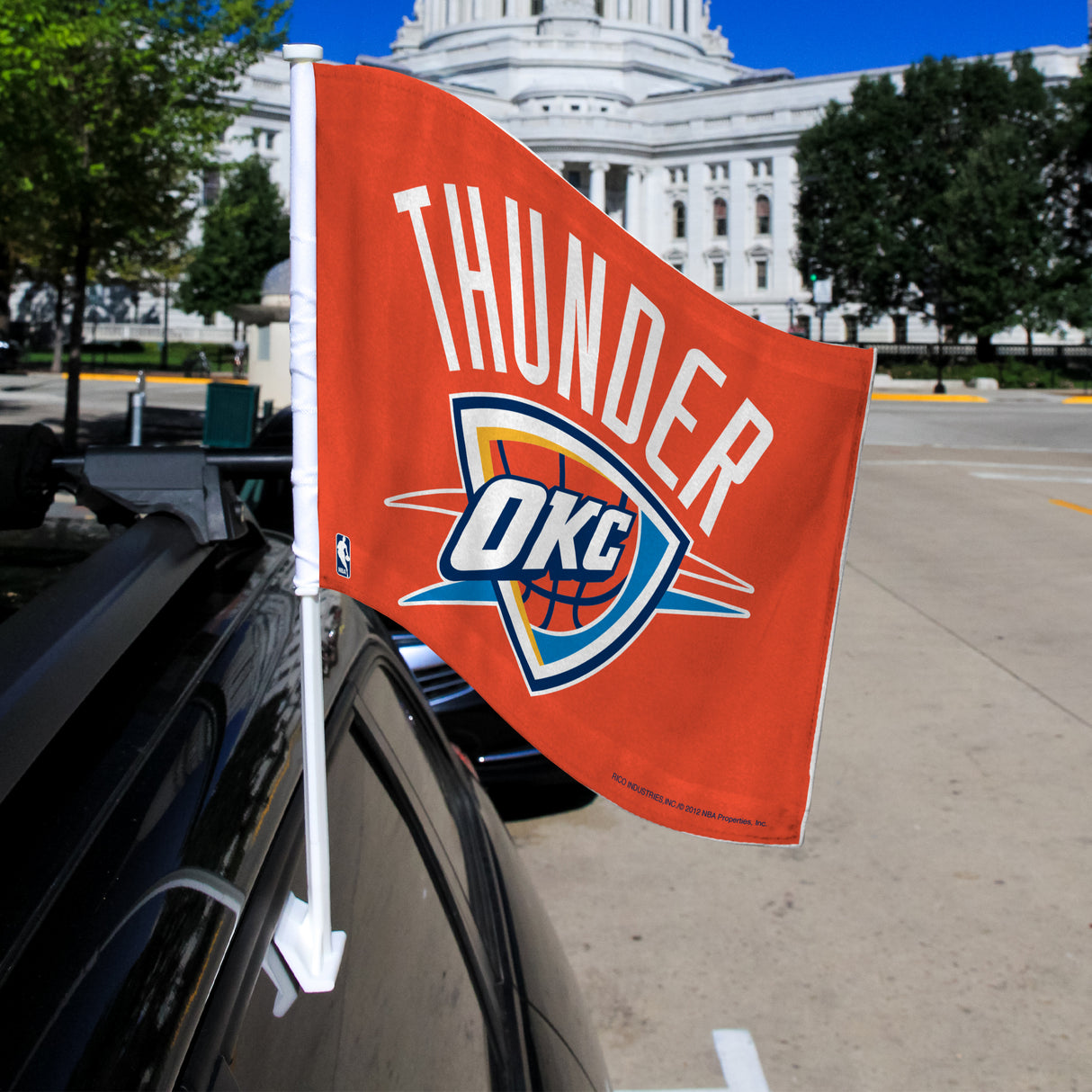 NBA Oklahoma City Thunder Car Flag Fan Gear NBA Oklahoma City Thunder