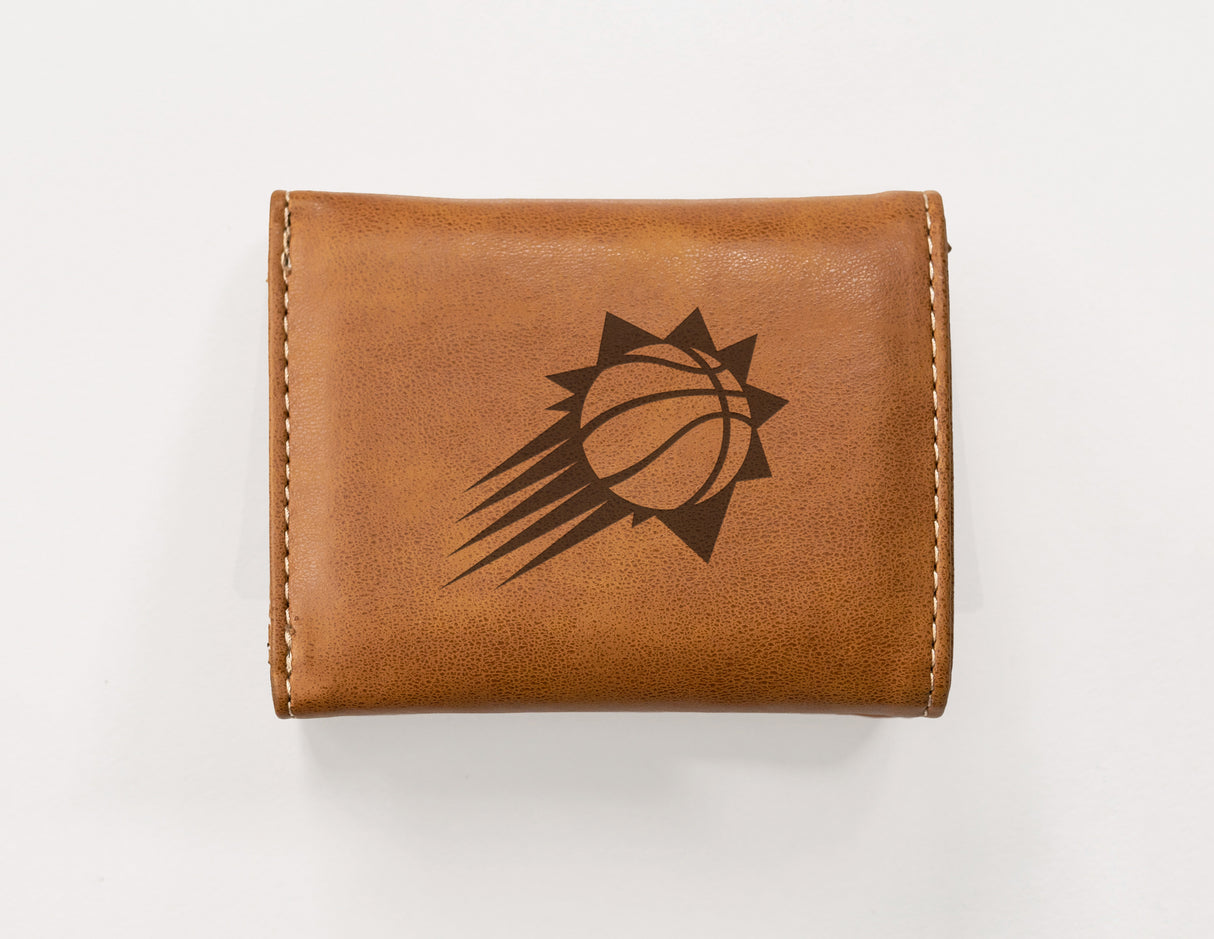 NBA Phoenix Suns Laser Engraved Trifold Wallet Fan Gear NBA Phoenix Suns