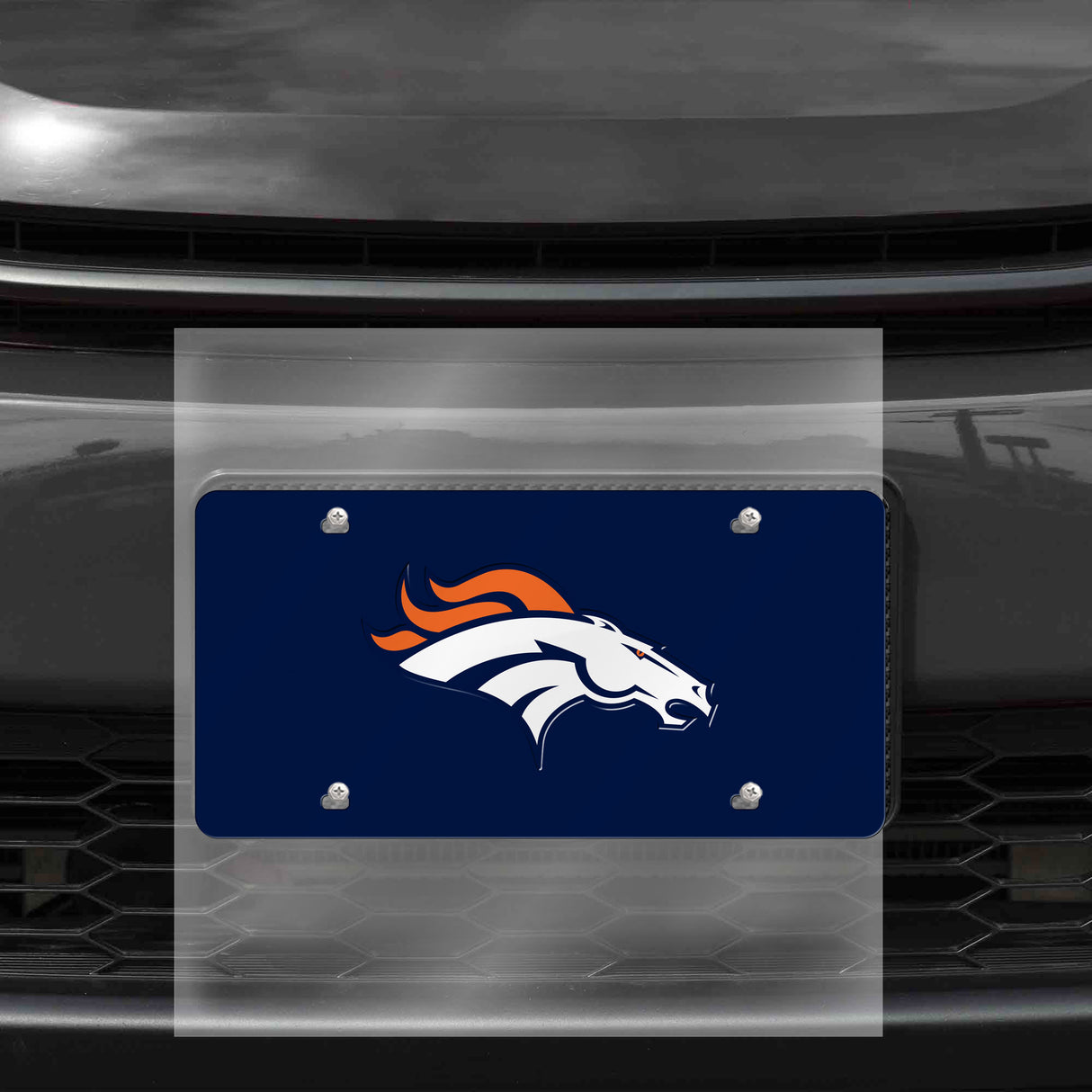 NFL Denver Broncos Laser Cut License Plate Tag Fan Gear NFL Denver Broncos