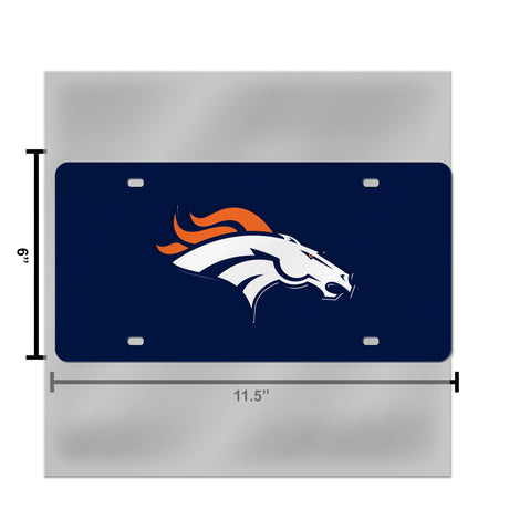 NFL Denver Broncos Laser Cut License Plate Tag Fan Gear NFL Denver Broncos