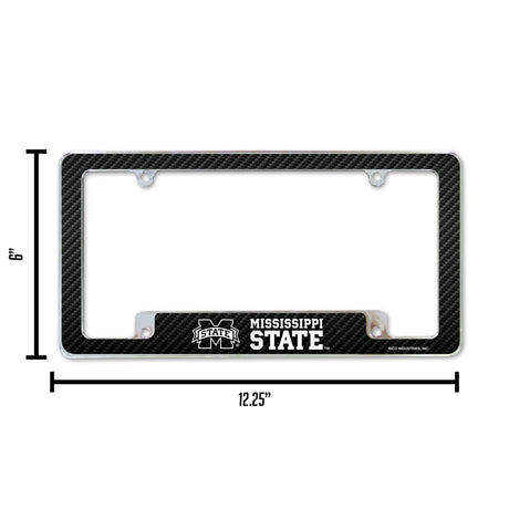 NCAA Mississippi State Bulldogs All Over Chrome License Plate Frame Fan Gear NCAA Mississippi State Bulldogs