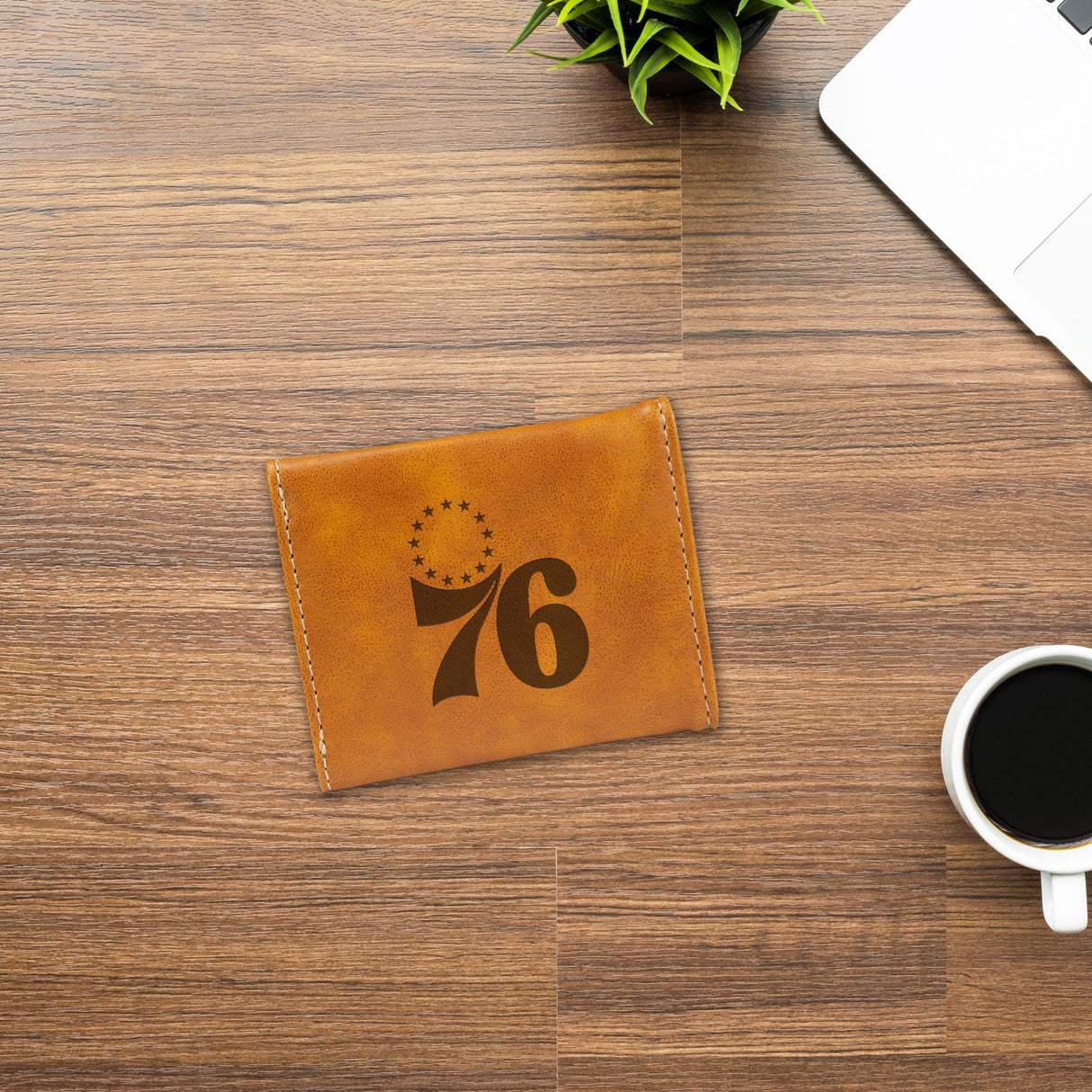 NBA Philadelphia 76ers Laser Engraved Trifold Wallet Fan Gear NBA Philadelphia 76ers