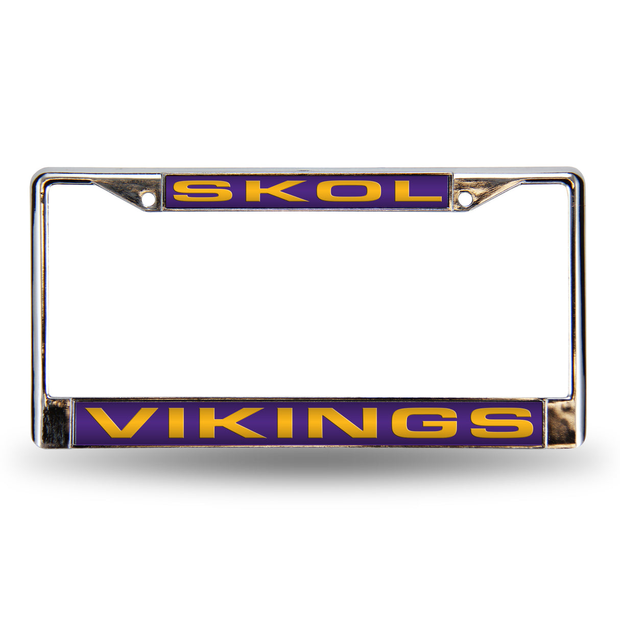 NFL Minnesota Vikings Laser Cut Chrome License Plate Frame Fan Gear NFL Minnesota Vikings