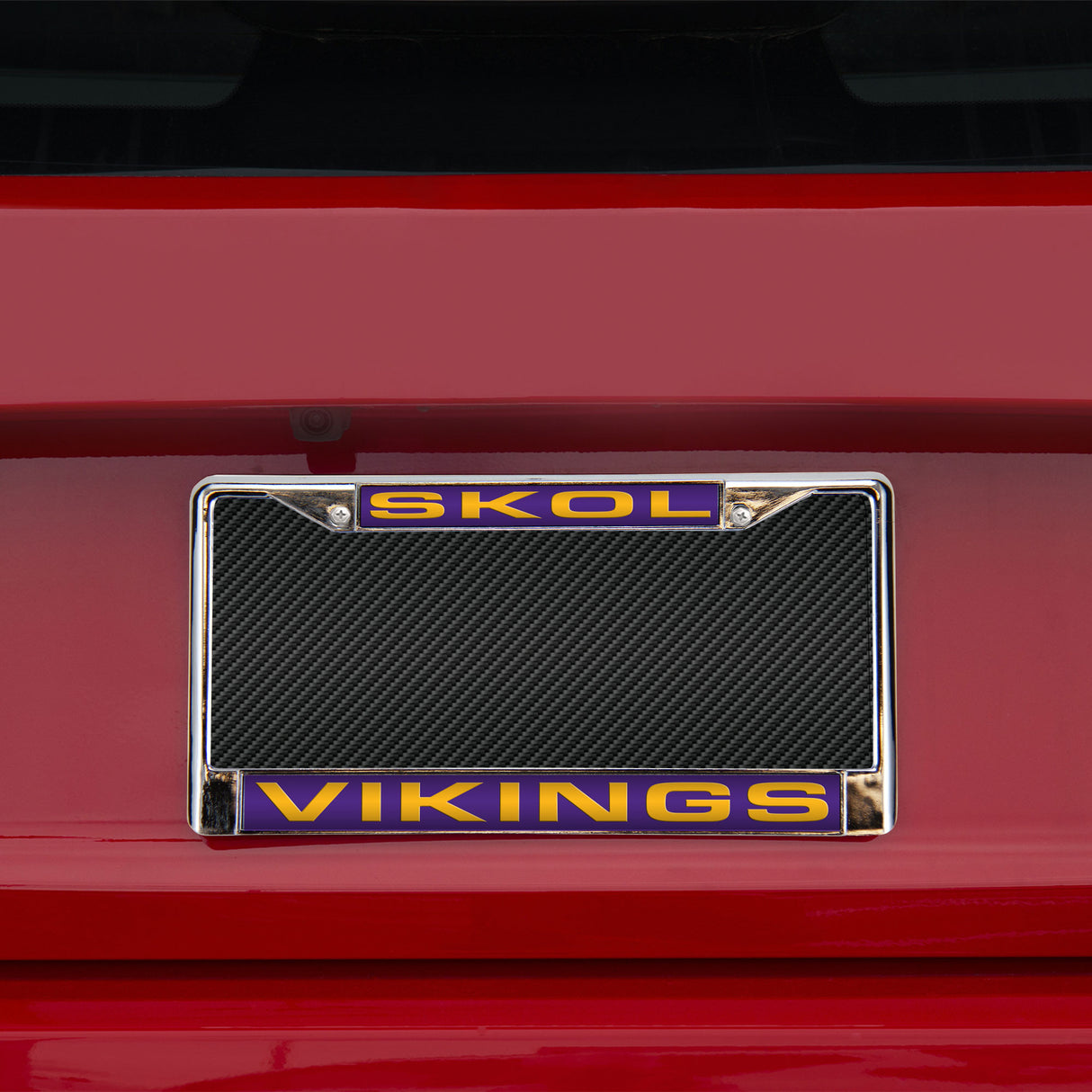 NFL Minnesota Vikings Laser Cut Chrome License Plate Frame Fan Gear NFL Minnesota Vikings