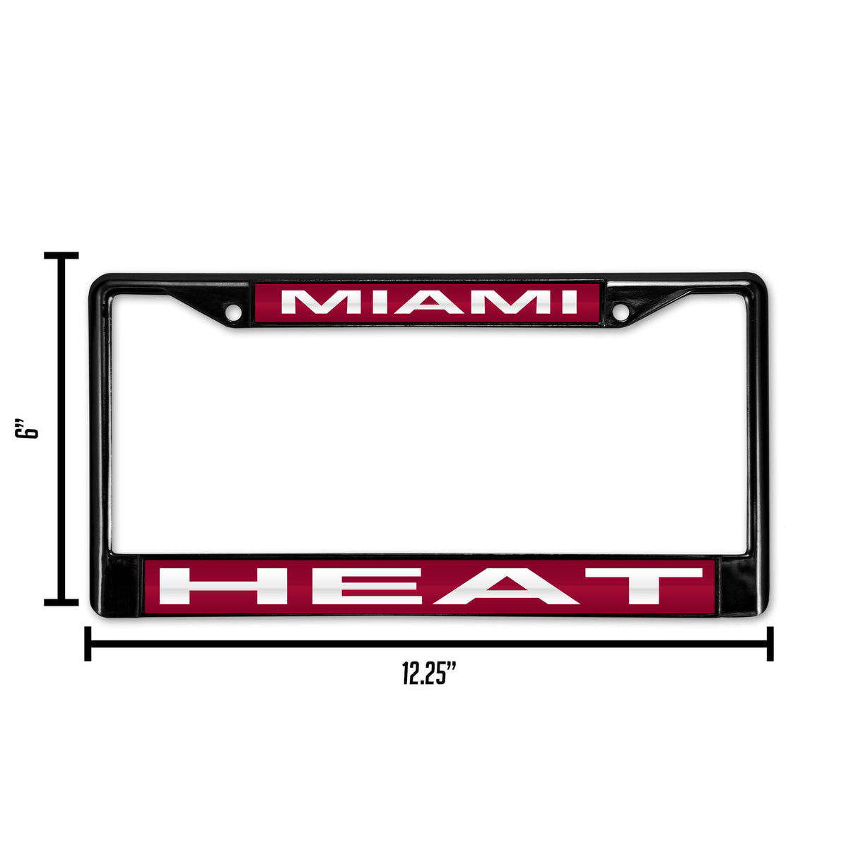 NBA Miami Heat Laser Cut Black Chrome License Plate Frame Fan Gear NBA Miami Heat
