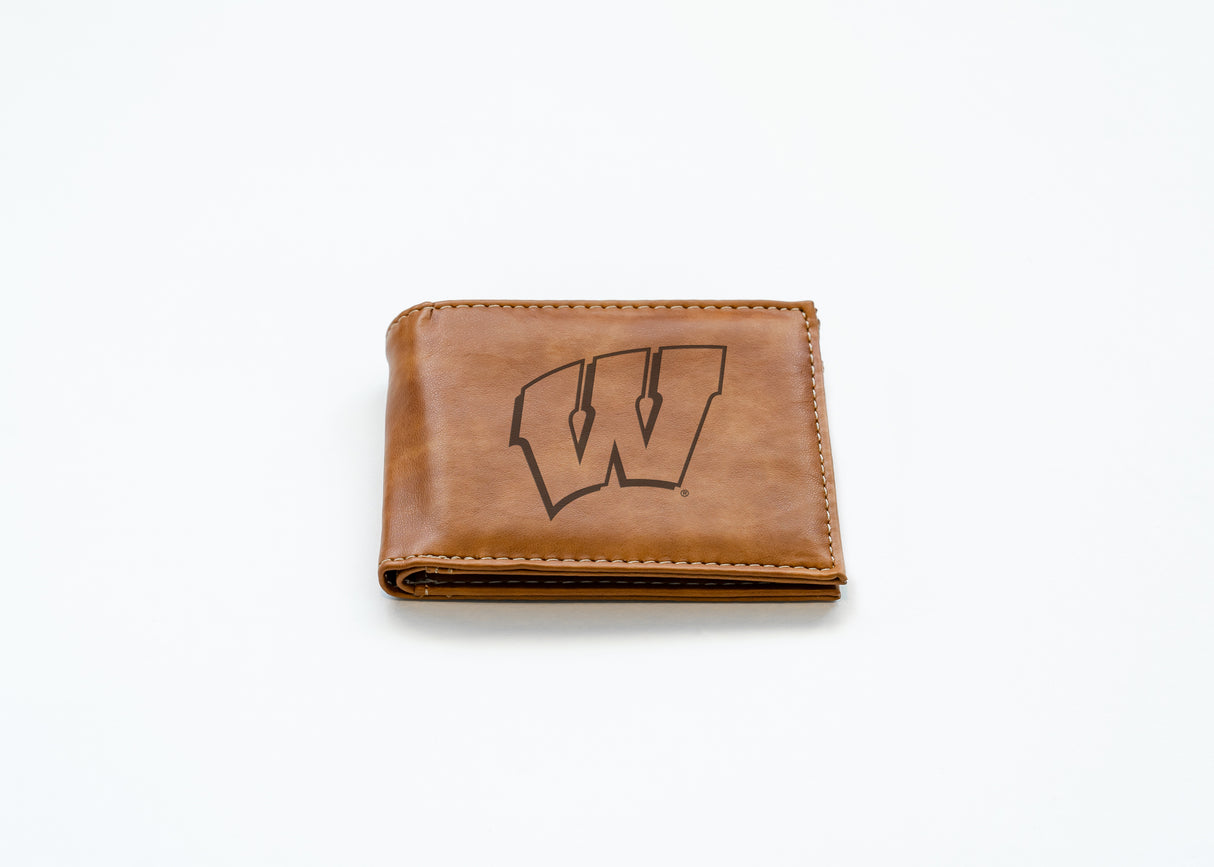 NCAA Wisconsin Badgers Laser Engraved Bill-Fold Fan Gear NCAA Wisconsin Badgers