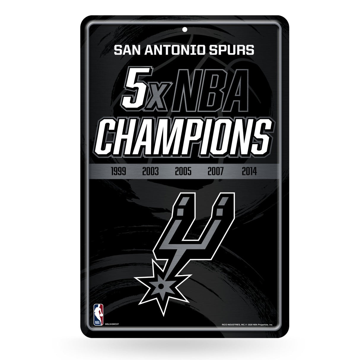NBA San Antonio Spurs Large Metal Sign Fan Gear NBA San Antonio Spurs