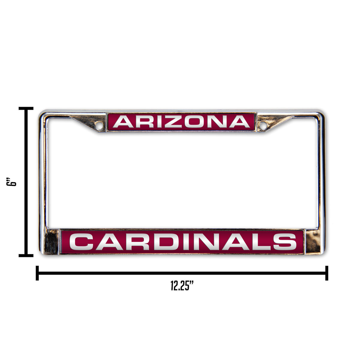 NFL Arizona Cardinals Laser Cut Chrome License Plate Frame Fan Gear NFL Arizona Cardinals