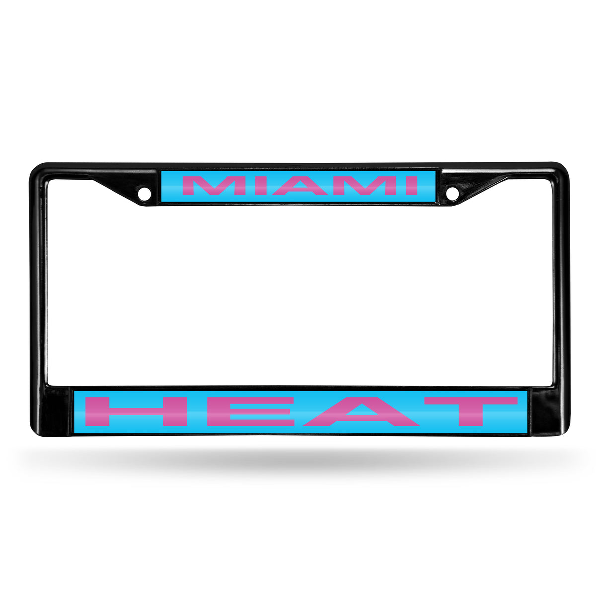 NBA Miami Heat Laser Cut Black Chrome License Plate Frame Fan Gear NBA Miami Heat