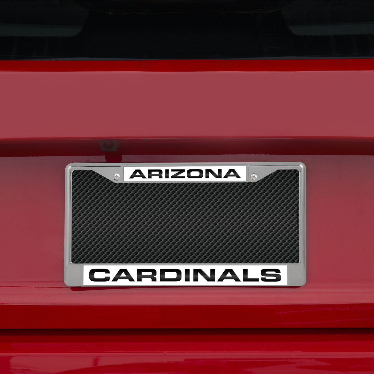 NFL Arizona Cardinals Laser Cut Chrome License Plate Frame Fan Gear NFL Arizona Cardinals