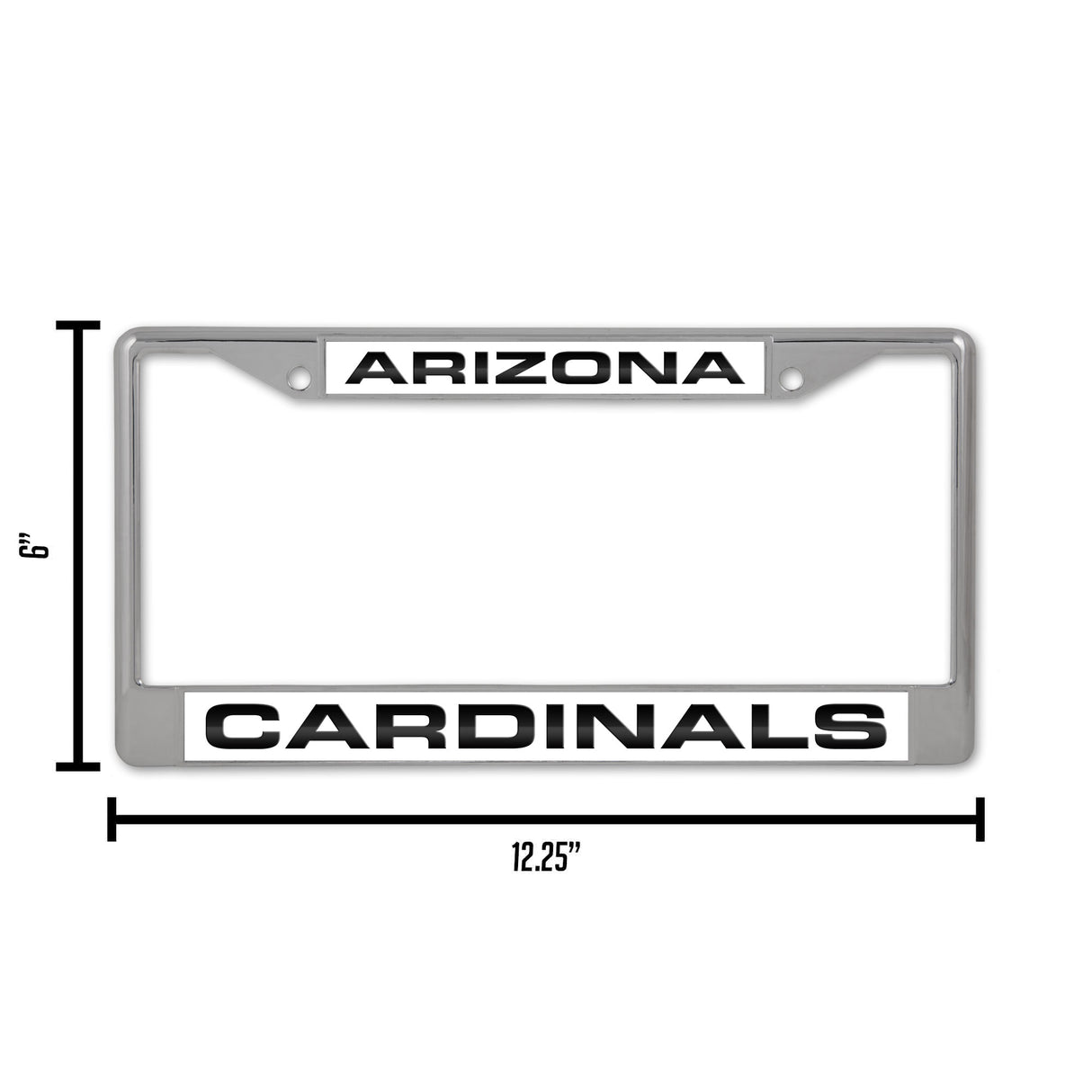 NFL Arizona Cardinals Laser Cut Chrome License Plate Frame Fan Gear NFL Arizona Cardinals