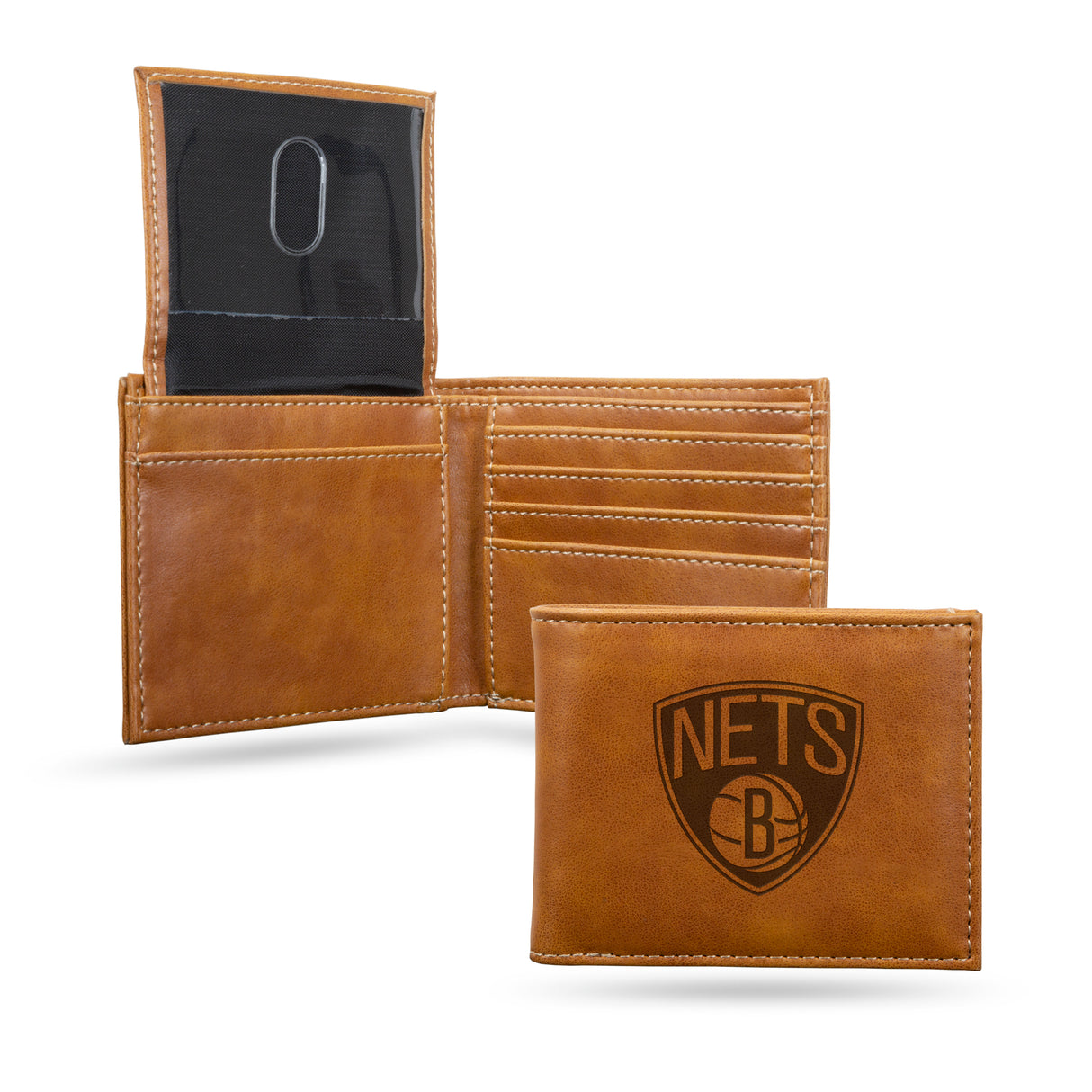 NBA Brooklyn Nets Laser Engraved Bill-Fold Fan Gear NBA Brooklyn Nets
