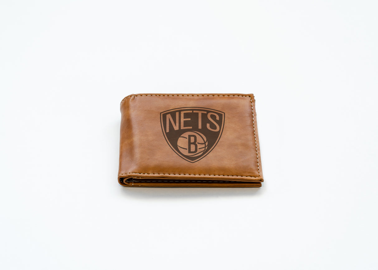 NBA Brooklyn Nets Laser Engraved Bill-Fold Fan Gear NBA Brooklyn Nets