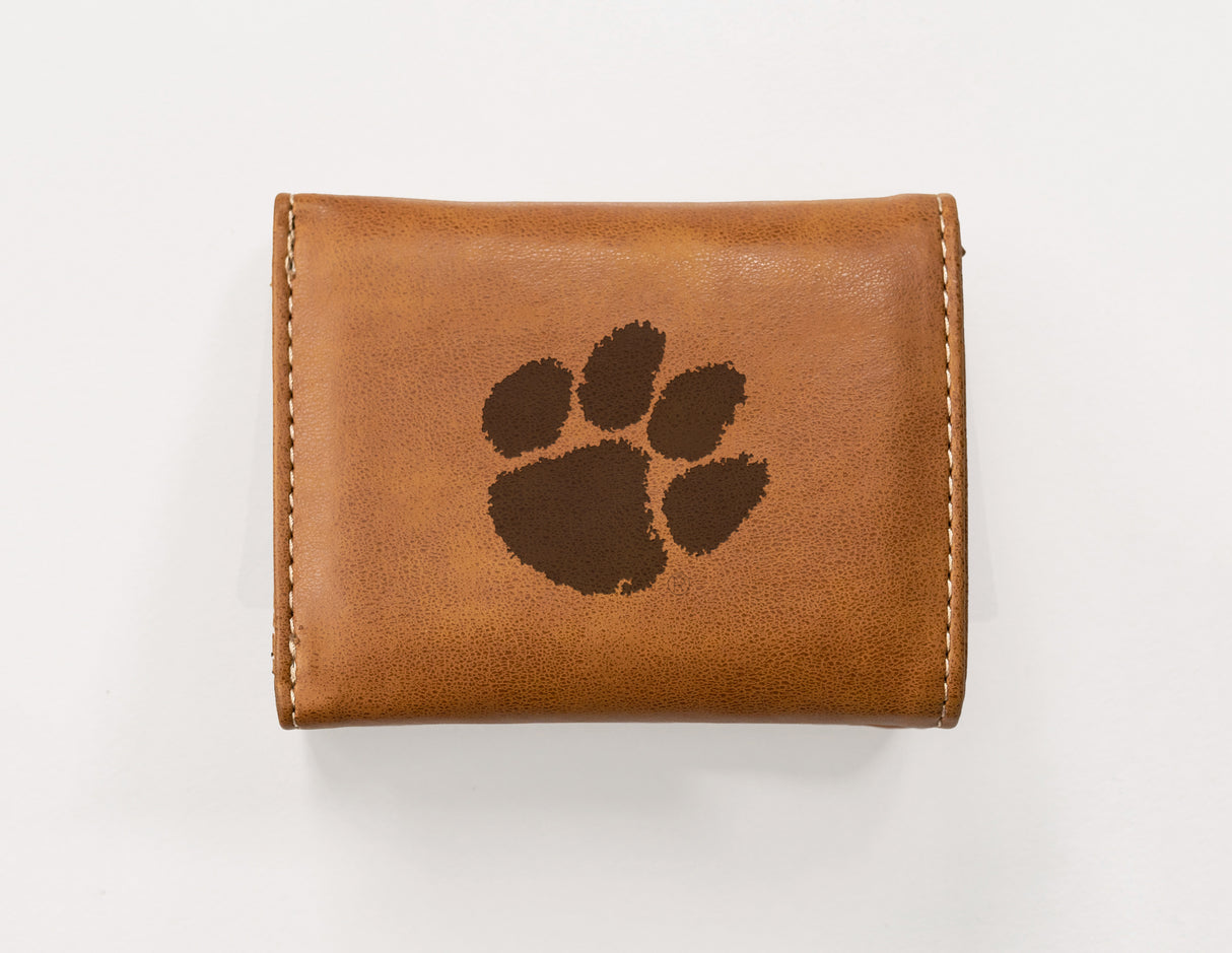 NCAA Clemson Tigers Laser Engraved Tri-Fold Wallet Fan Gear NCAA Clemson Tigers