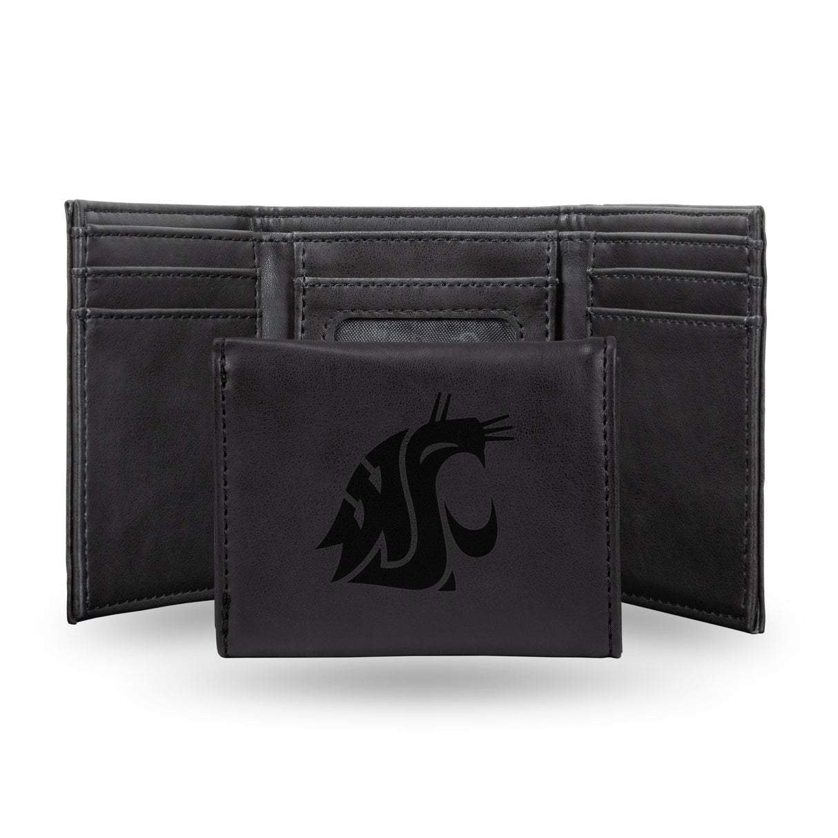 NCAA Washington State Cougars - WSU Laser Engraved Tri-Fold Wallet Fan Gear NCAA Washington State Cougars