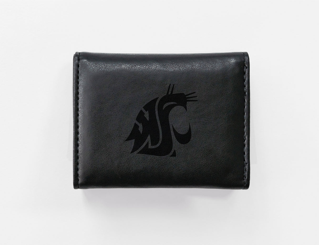 NCAA Washington State Cougars - WSU Laser Engraved Tri-Fold Wallet Fan Gear NCAA Washington State Cougars