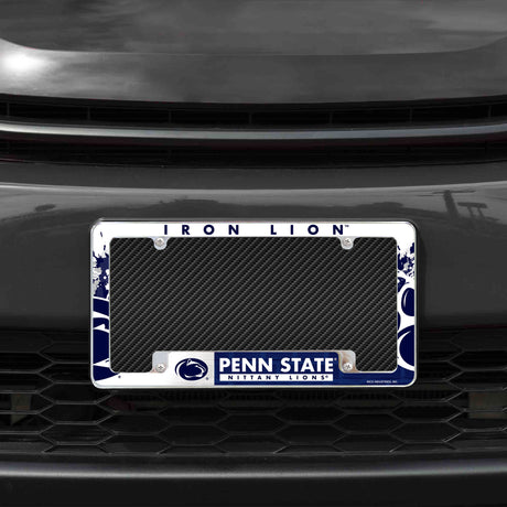 NCAA Penn State Nittany Lions - PSU All Over Chrome License Plate Frame Fan Gear NCAA Penn State Nittany Lions