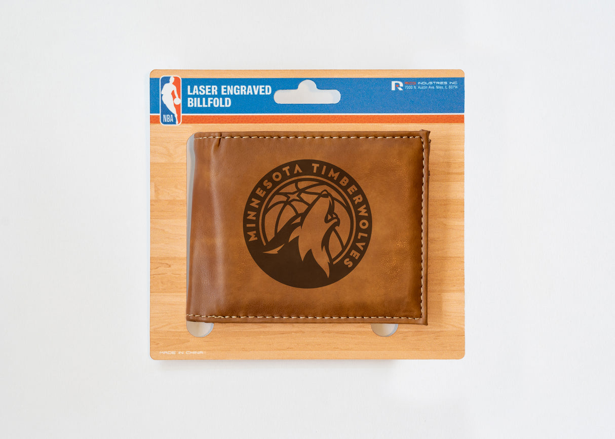 NBA Minnesota Timberwolves Laser Engraved Bill-Fold Fan Gear NBA Minnesota Timberwolves