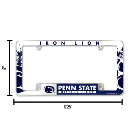 NCAA Penn State Nittany Lions - PSU All Over Chrome License Plate Frame Fan Gear NCAA Penn State Nittany Lions