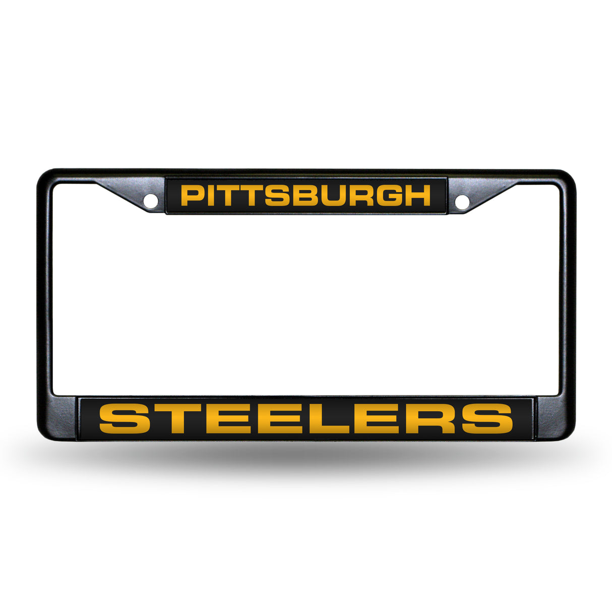 NFL Pittsburgh Steelers Laser Cut Black Chrome License Plate Frame Fan Gear NFL Pittsburgh Steelers