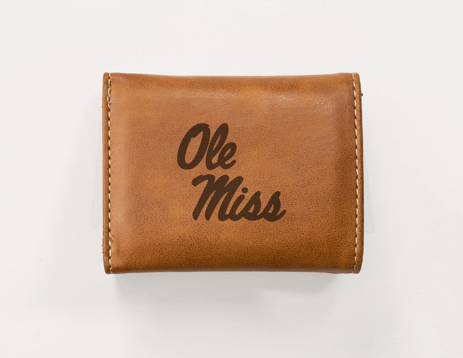 NCAA Mississippi Rebels - Ole Miss Laser Engraved Tri-Fold Wallet Fan Gear NCAA Mississippi Rebels