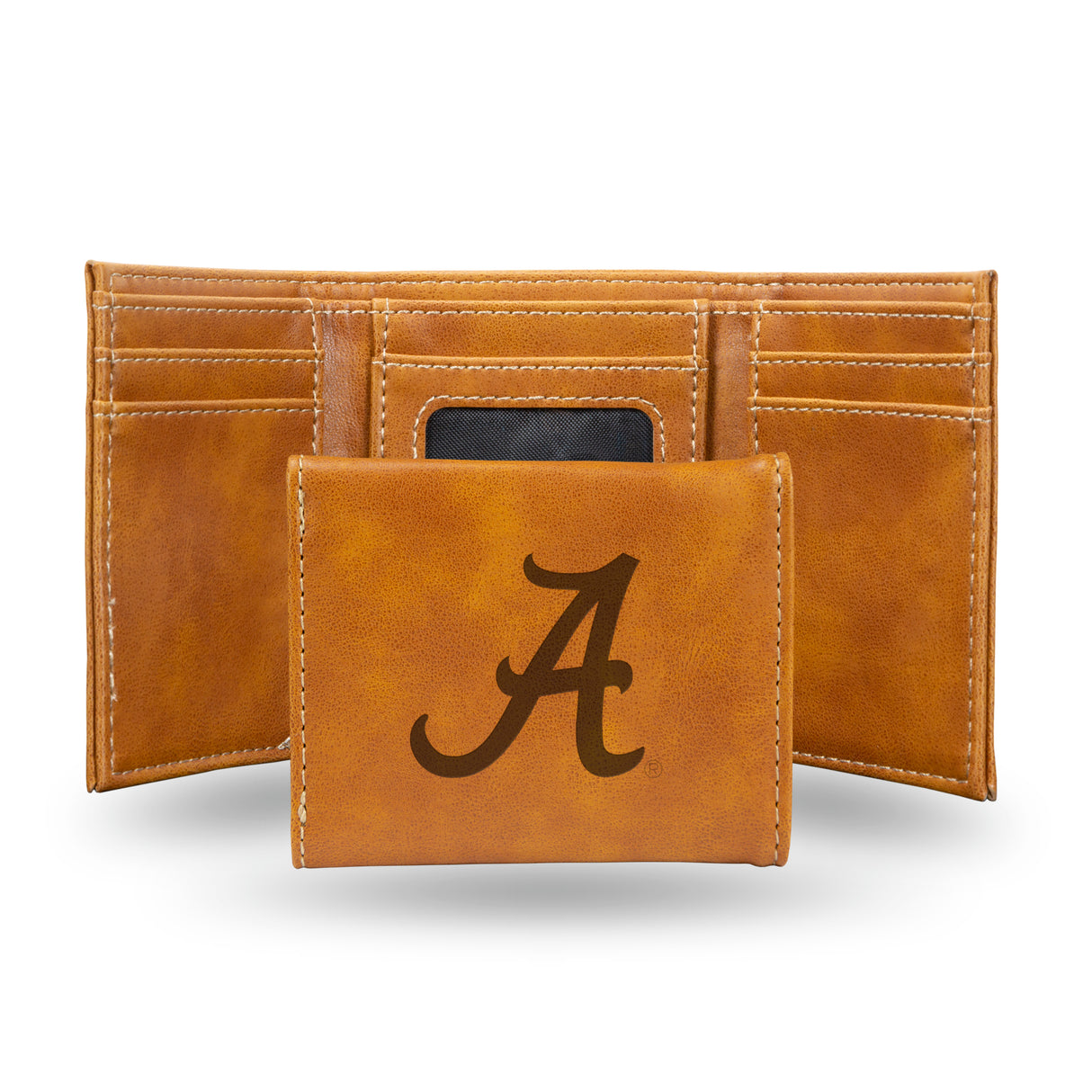 NCAA Alabama Crimson Tide Laser Engraved Tri-Fold Wallet Fan Gear NCAA Alabama Crimson Tide